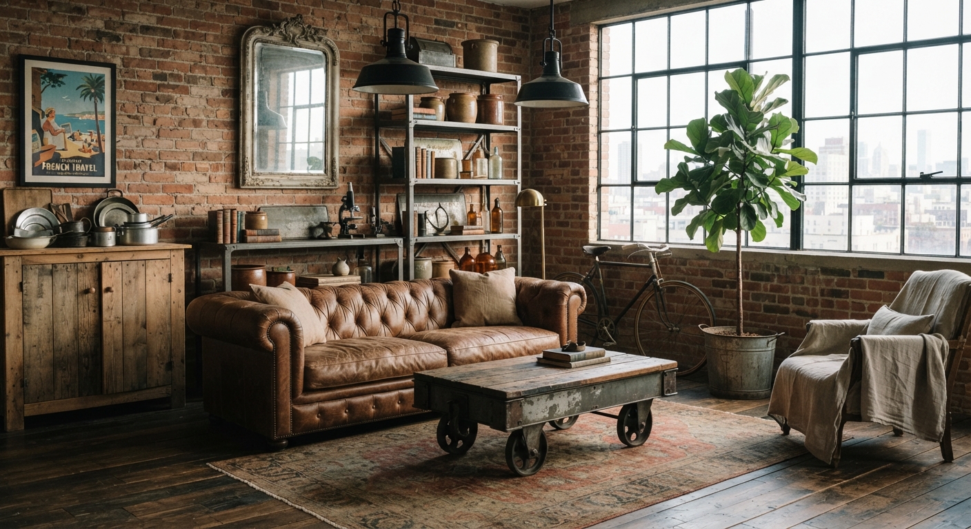 Déco industrielle et style brocante… Compatibles ou pas ?