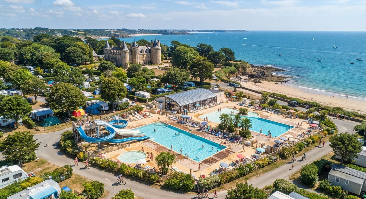 Château de Galinée : camping de bord de mer avec piscines chauffées